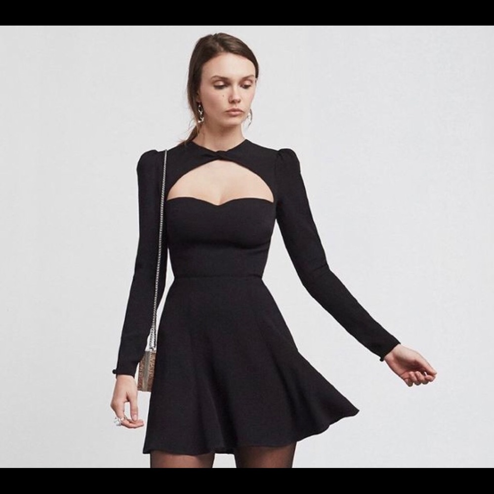 Black reformation whiskey dress size 2